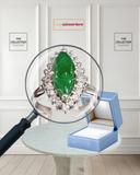Diamond Jade Ring 0.50K 7.8 Gram