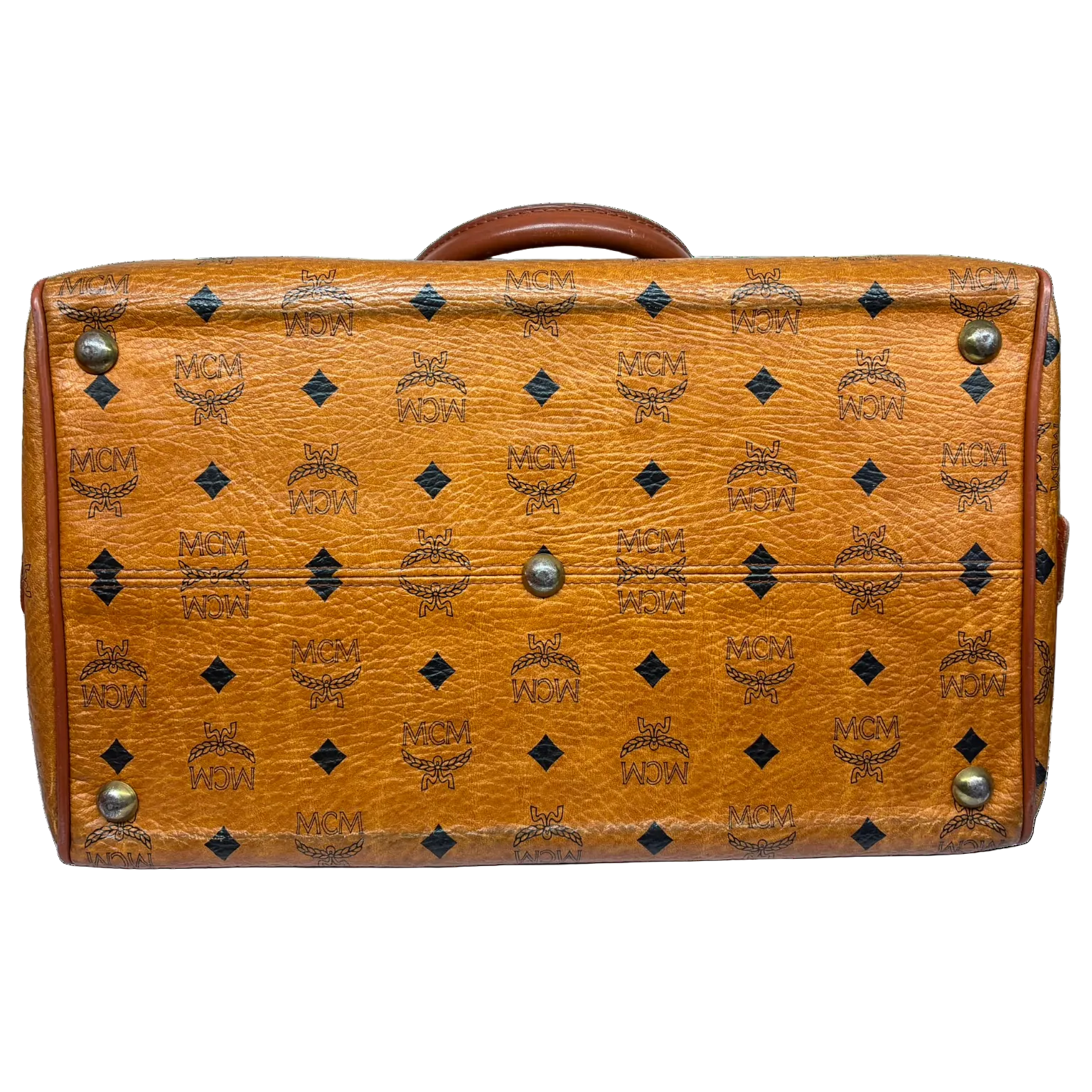 MCM Vintage Visetos Monogram Boston 35 Duffle Bag