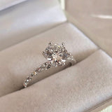 750WG Lab-Grown Diamond Ring D1=1.08cts D12 w/IGI Cert