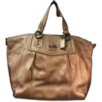 Coach Madison Bronze Leather Satchel