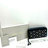 Jimmy Choo FILIPA Pearlized Grainy Leather With Star Navy Colour Wallet