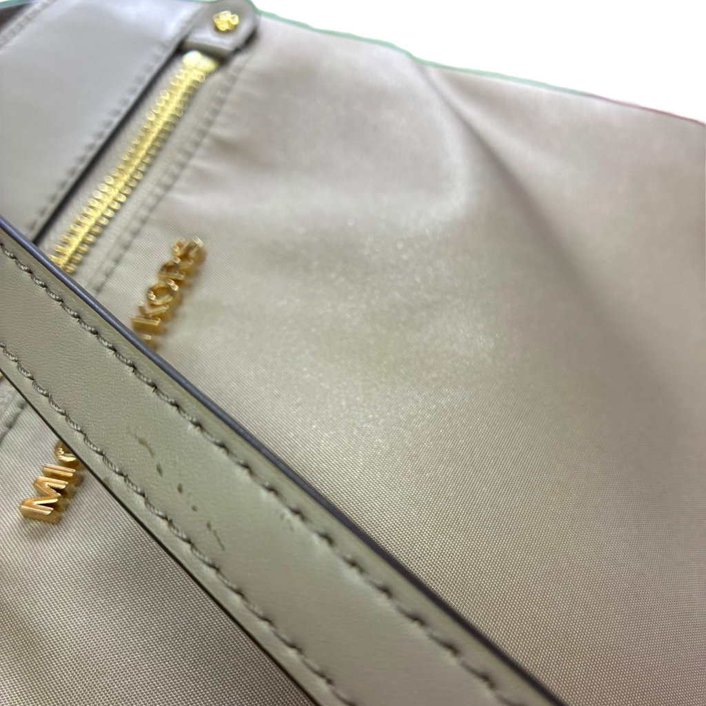 Michael Kors Connie Large Nylon Crossbody Bag Cement