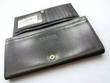 Toscano Black Genuine Leather Long Wallet