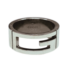 Gucci Branded Cutout G Ring SV925 7.7G Size 11