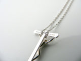 Tiffany & Co Silver Elsa Peretti Cross Crucifix Jesus 925 Silver Pendant Necklace