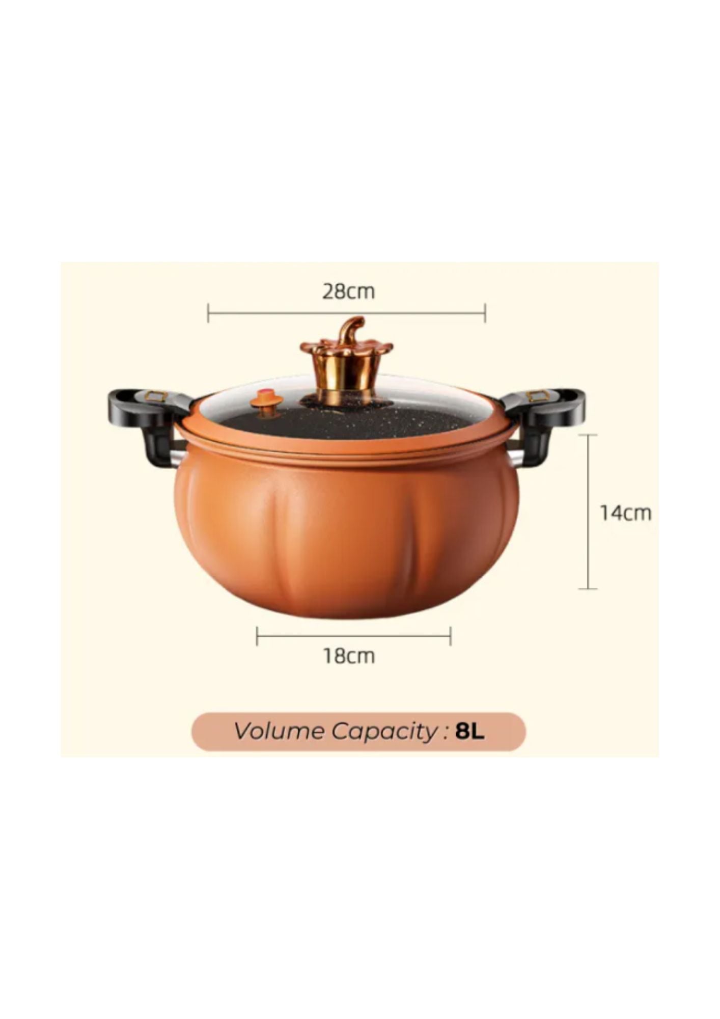 Pumpkin Stock Pot Assorted Colours Secondary image
