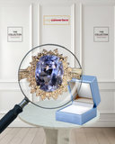 Diamond Sapphire Ring 5.76K 6.2 Gram