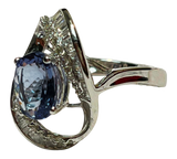 750WG TAZ1 D26 TD39 5.0G Tanzanite Diamond Ring