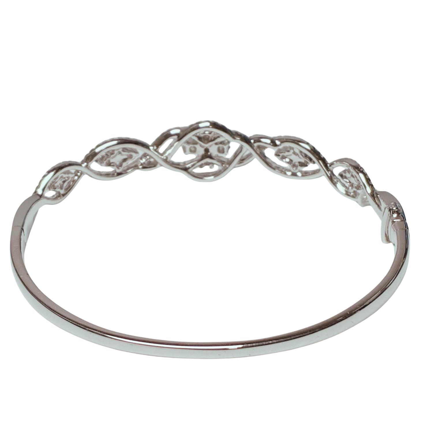 750WG Diamond Cluster Bangle 13GRAM Secondary image
