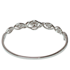 750WG Diamond Cluster Bangle 13GRAM