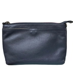 Motherhouse Shoulder Bag Navy Blue Pebbled Leather