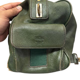 MCM Green Leather Double Pocket Bag