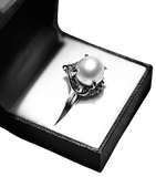 Platinum 900 South Sea Pearl 13.8MM With Multiple Diamonds 15.2G