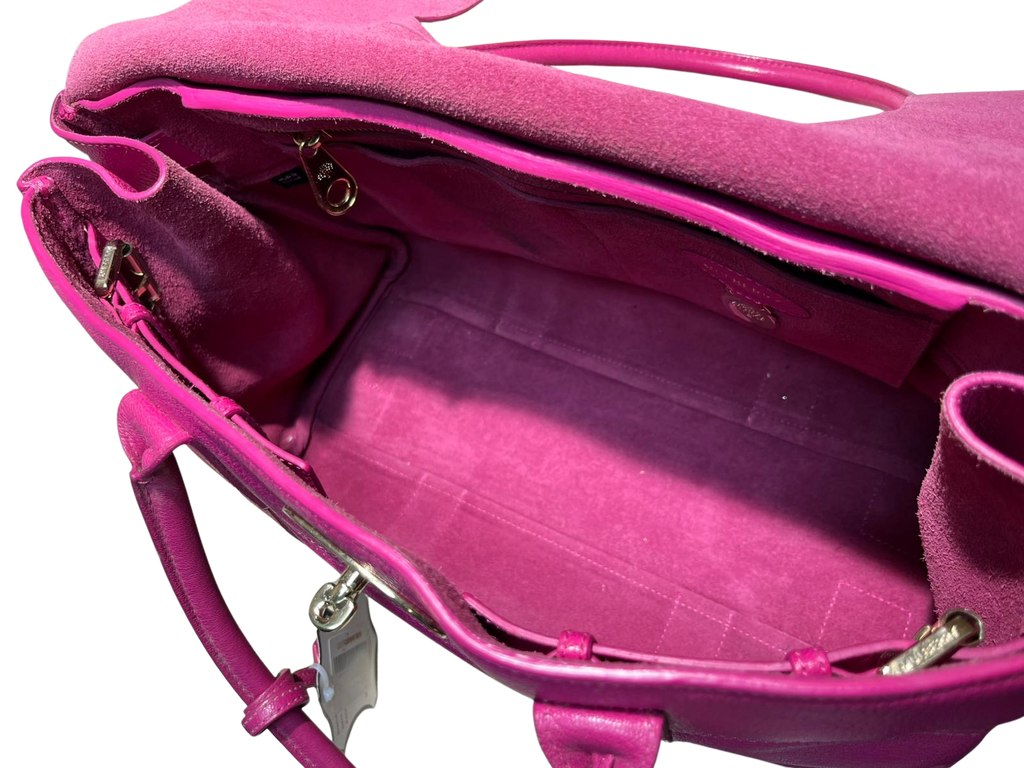 Mulberry Pink Pebbled Leather Bayswater Satchel