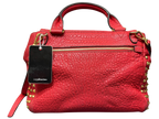 MCM 2way Leather Flapbag Red Studs