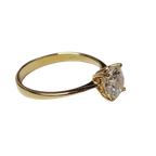18KYG Round Brilliant Cut 1.20carat Diamond Solitaire Engagement Ring 1.95GM
