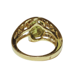18KYG Peridot And Diamonds Ring 8.2GM