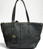 Tods Joy Black Pebbled Leather Medium Tote Bag