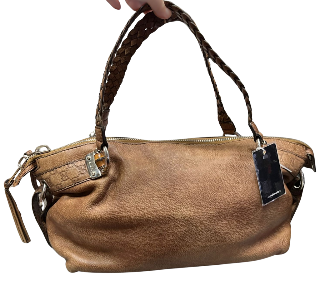 Gucci Bamboo Bar Shoulder Bag brown
