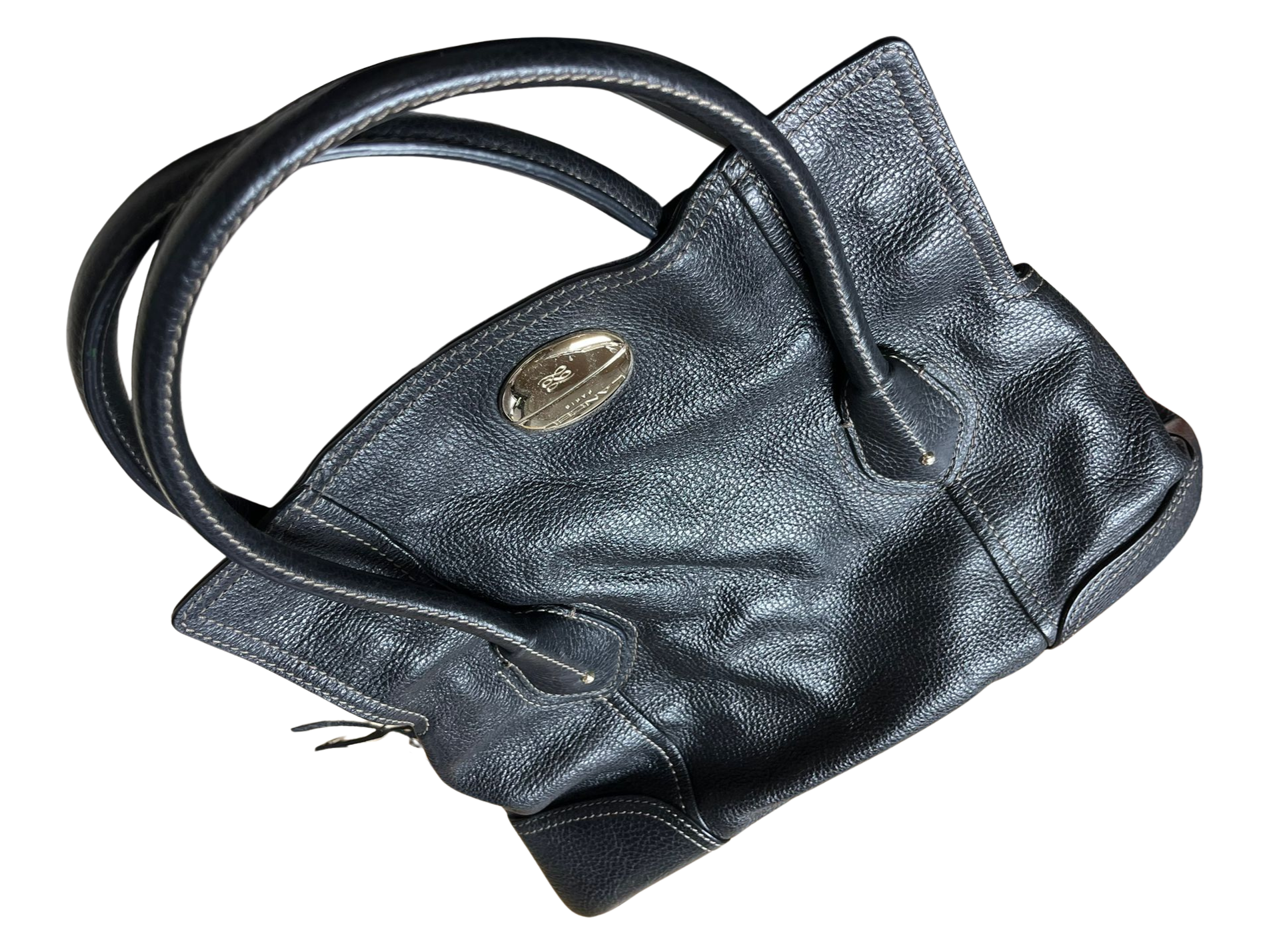 Lancel Paris Black Leather Handbag