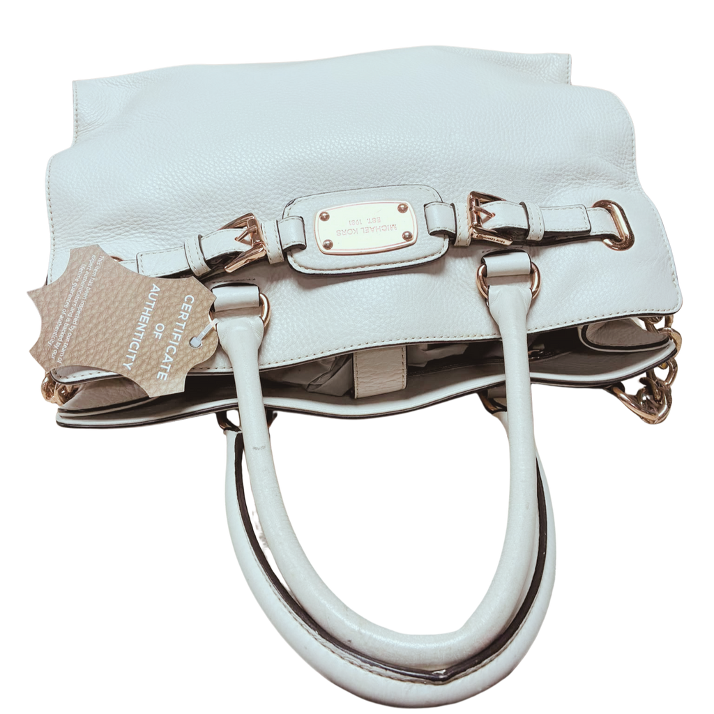 Michael Kors Hamilton East West Large Satchel Ivory