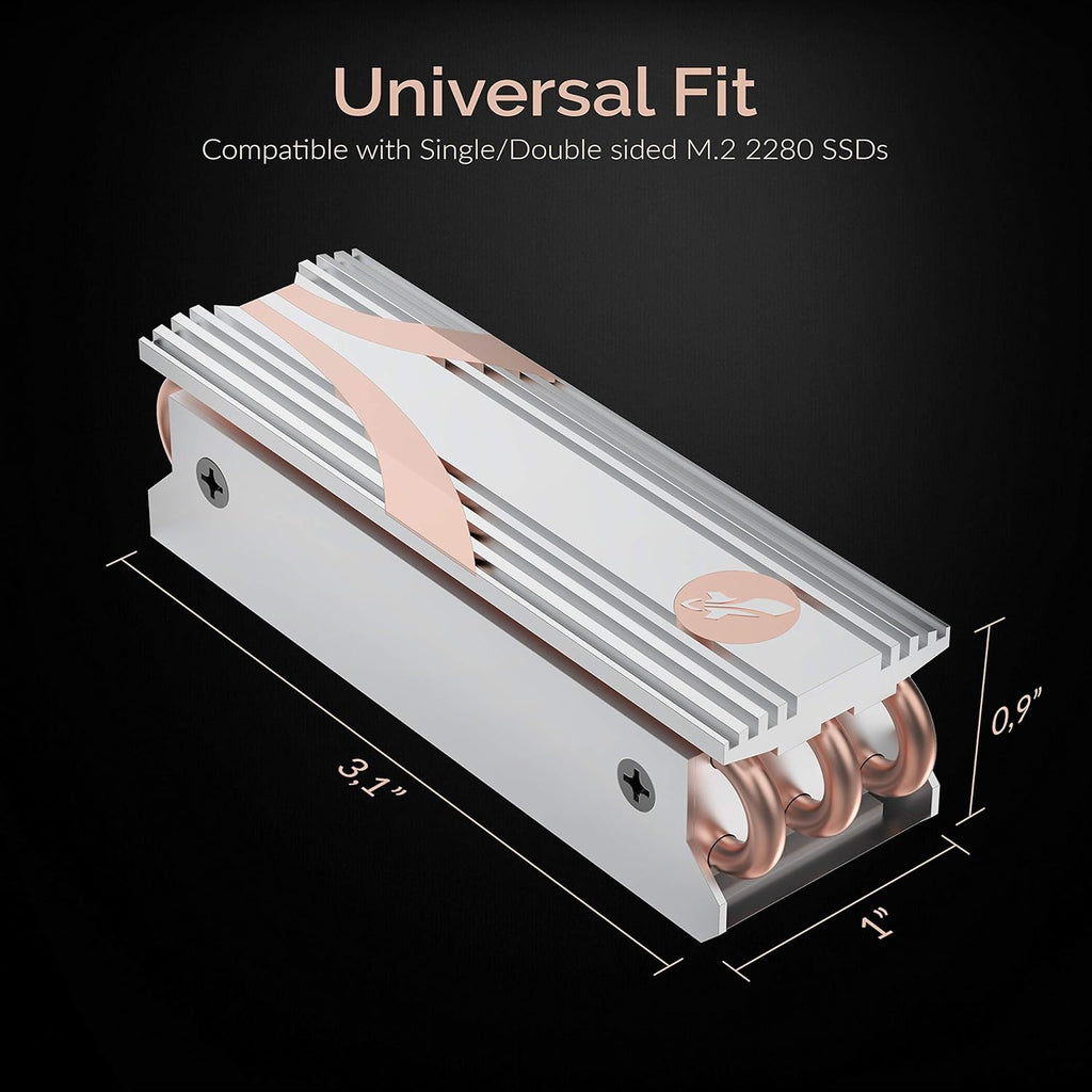 Sabrent M.2 2280 SSD Rocket Heatsink In Silver SBHTSS