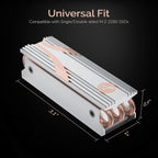 Sabrent M.2 2280 SSD Rocket Heatsink In Silver SBHTSS