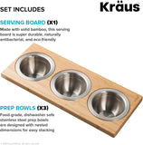 Kraus Kore Set Of 3 Stainless Steel Round Bowls KSC1003BB