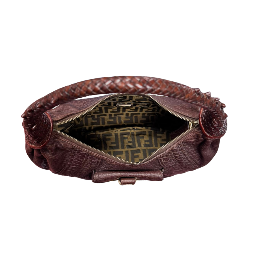Fendi Spy Leather handbag, Brown
