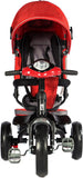 Evezo 302A 4in1 Parent Push Tricycle For Kids Crimson Red