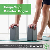 Gaiam Essentials Yoga Block Set Of 2 Purple