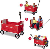 Radio Flyer AllTerrain 3in1 EZ Folding Wagon For Kids And Cargo Red