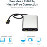 StarTech TB32HD2 Thunderbolt 3 To Dual HDMI Adapter 4K 30Hz