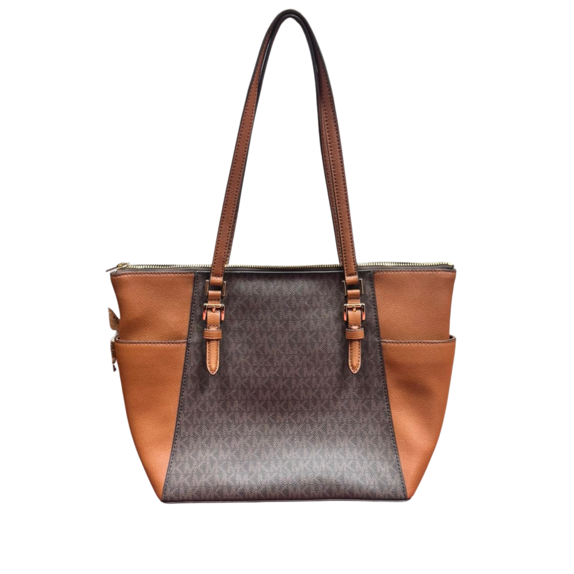 MICHAEL KORS Charlotte Large Leather Top Zip Tote Bag