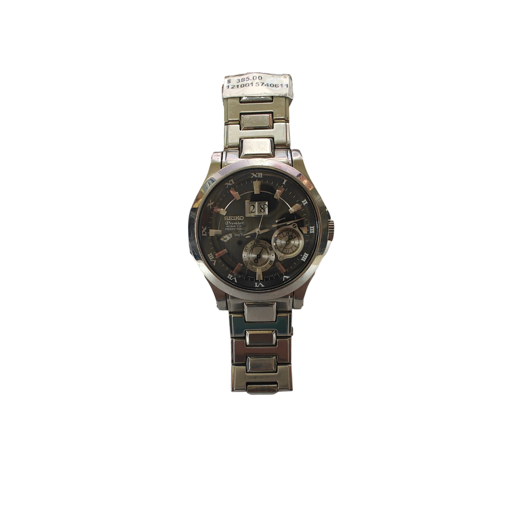 SEIKO Premier SNP059P1 Kinetic Perpetual Big Date 7D48 Sapphire