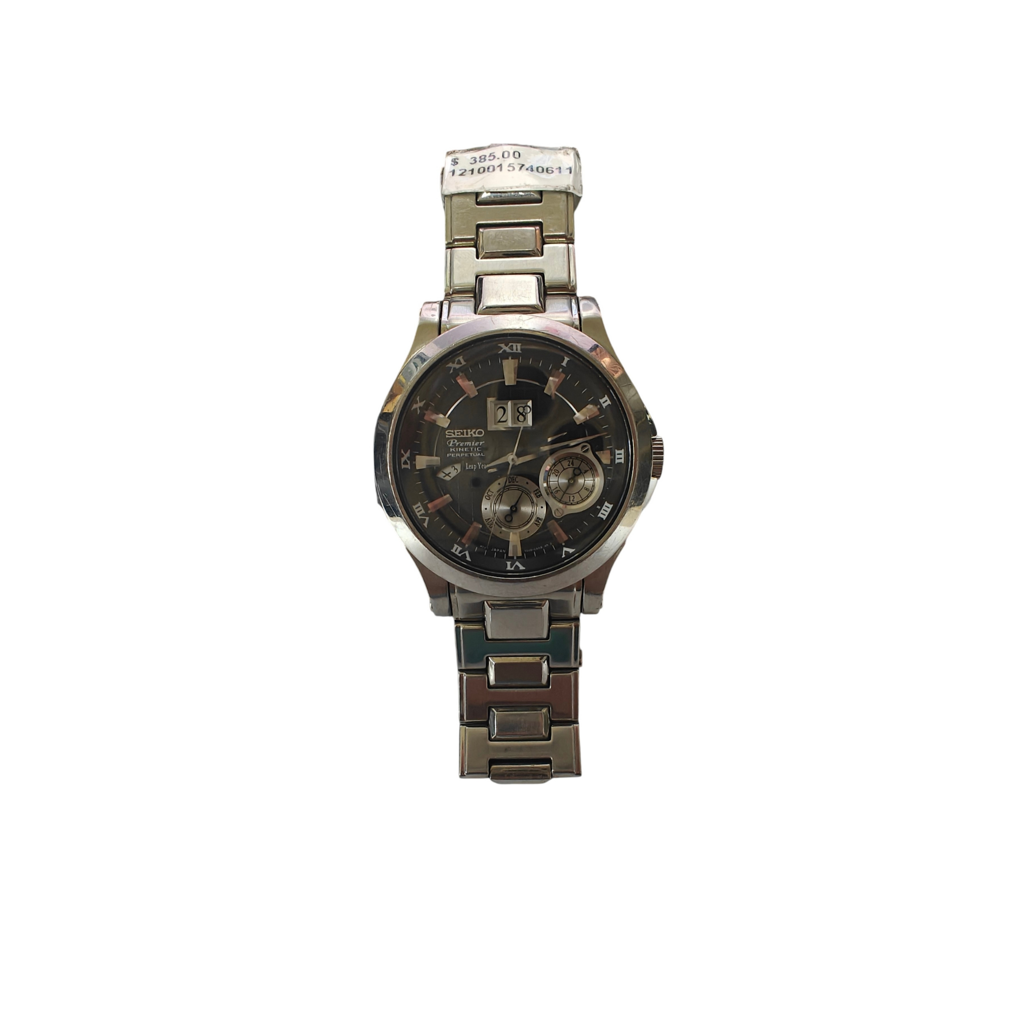 SEIKO Premier SNP059P1 Kinetic Perpetual Big Date 7D48 Sapphire