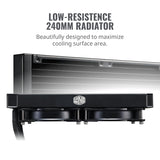 Cooler Master MLAD24MA18PCR1 MasterLiquid LC240E RGB All In One CPU Liquid Cooler