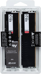 Kingston Technology Fury Beast Black 16GB 4800MTps DDR5 CL38 XMP 3.0 Ready Computer Memory Kit Of 2 KF548C38BBK216