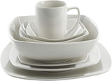 Gibson Home Zen Buffetware 39 Piece Dinnerware Set, White