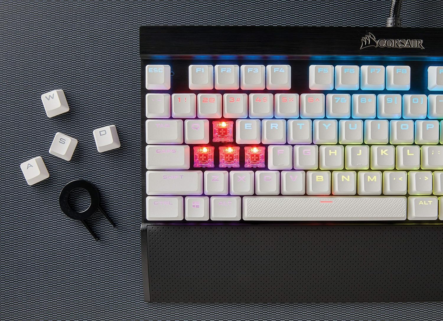 CORSAIR Gaming PBT DoubleShot Keycaps Full 104/105 Keyset White