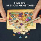 NATIONAL GEOGRAPHIC Semi-Precious Gemstone Dig Kit - STEM Digging Kit with 15 Semi-Precious Gemstones