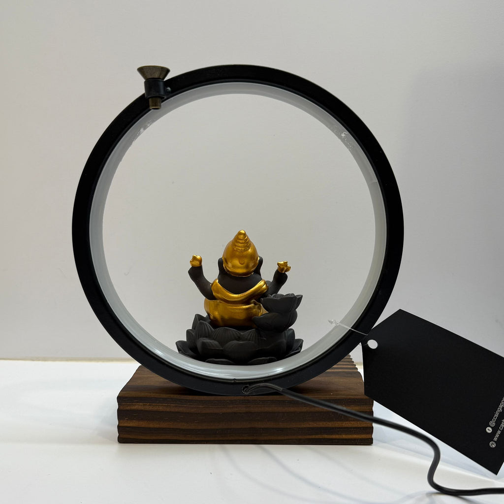 Ganesh With LED Ring (Adjustable Light)