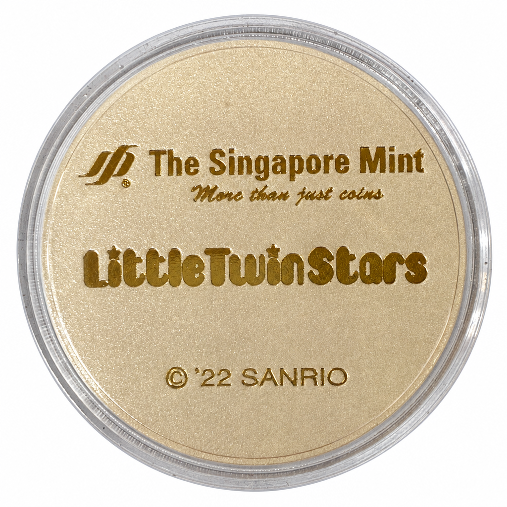 The Singapore Mint Sanrios Little Twin Stars Kiki And Lala Gold Foil Coin