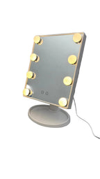 LED Mirror With 8 Bulbs Rectangle