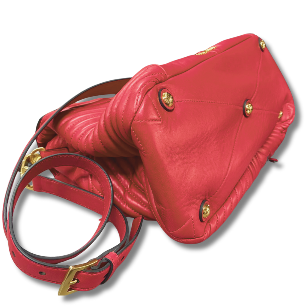 MIU MIU Quilted Nappa Leather Biker Tote