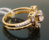 18KYG Diamond Star Ring