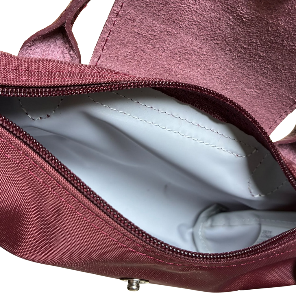 Longchamp Le Pliage One Pouch With Handle Burgundy