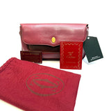 Cartier, MUST DE CARTIER Burgundy Leather Clutch Pochette