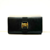 Salvatore Ferragamo 223059 Black Leather Wallet