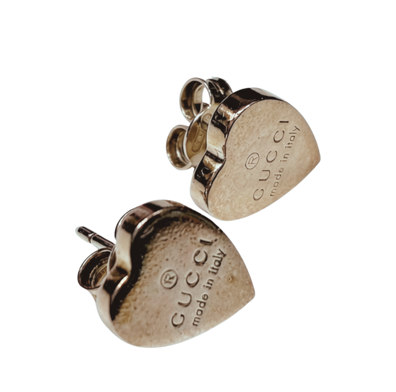 Gucci Trademark Heart Earrings SV925 3.35G